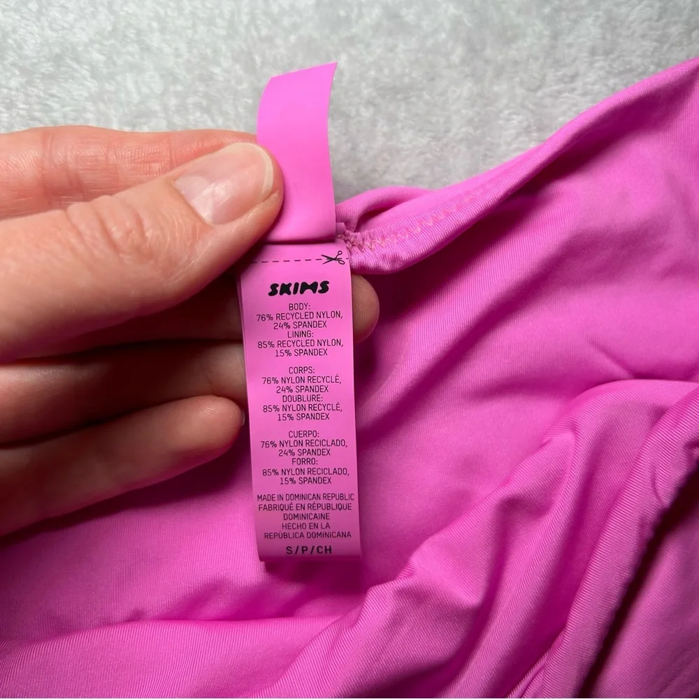 Skims Recycled Swim Mid Waist Swimsuit Bottoms in Pink Size Small